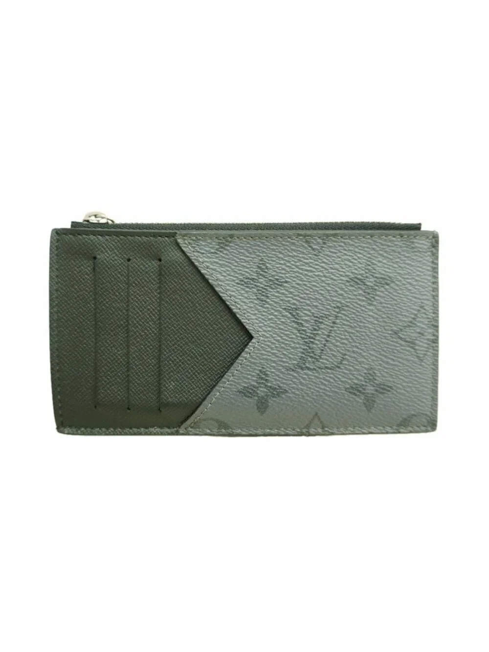 Louis Vuitton Monogram Eclipse Reverse Coin Card Holder Black Gray
